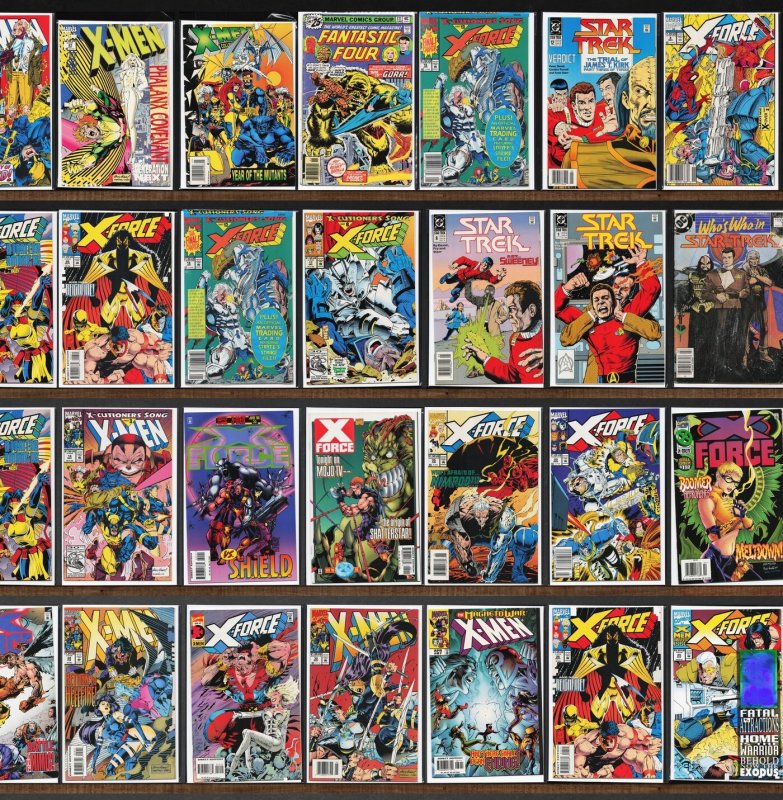 Huge Lot 140+ Comics with X-Force, X-Men, X-Factor, Brigade, Star Trek & More!