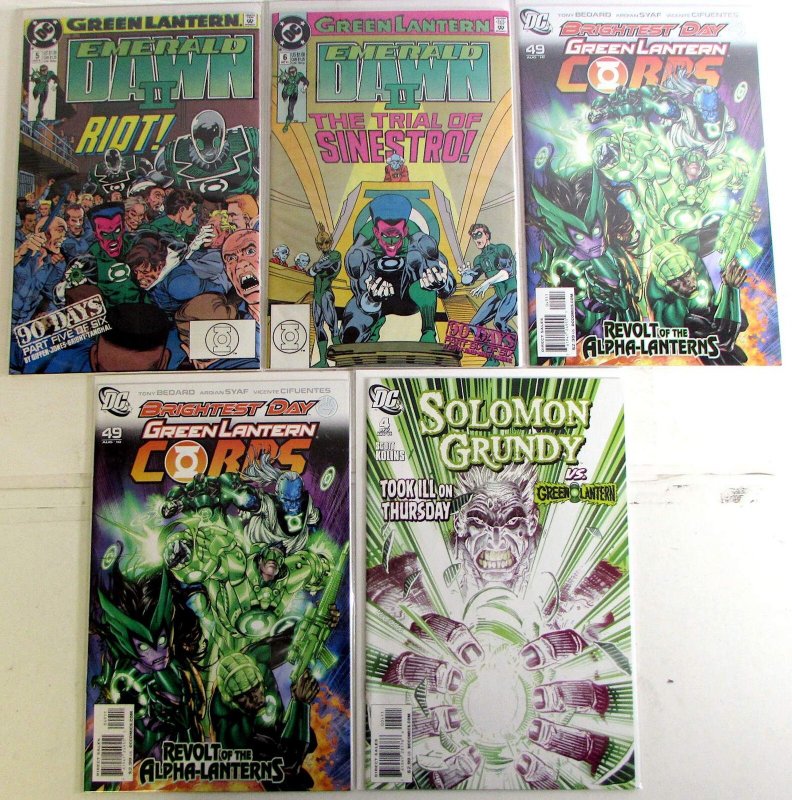 Green Lantern Lot 5 #Dawn II 5, 6, Corps 49 x2, Solomon Grundy 4 DC Comics
