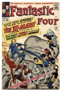 Fantastic Four #28 1964- X-MEN CROSSOVER VG