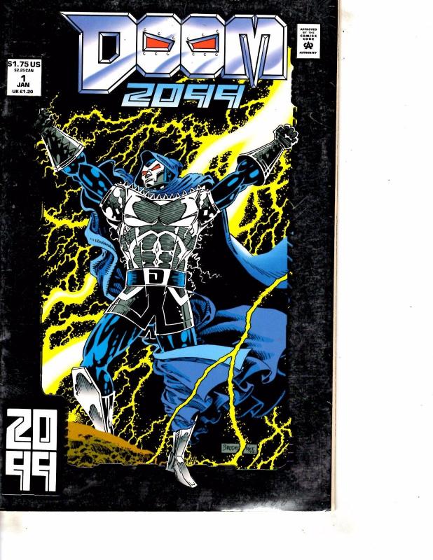 Lot Of 2 Marvel Comic Books Beware DareDevil #1 and Doom 2099 #1  MS17