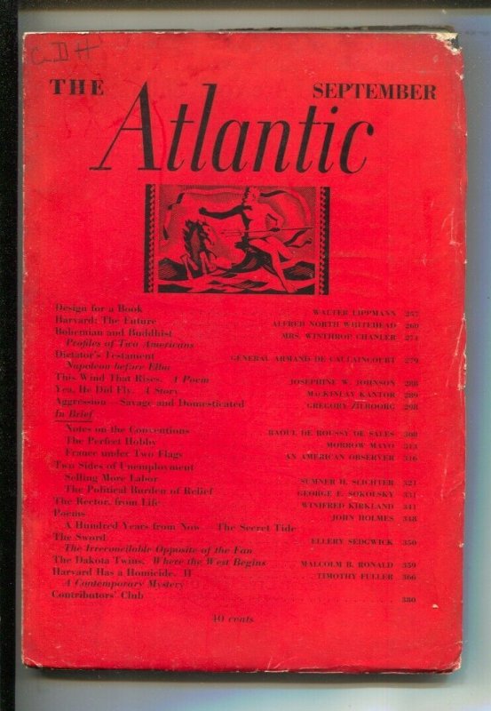 Atlantic 9/1936-Harvard Has A Homicide Part II by Timothy Fuller-Walter Lip...