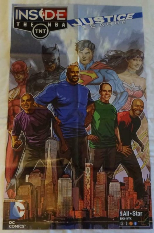 JUSTICE LEAGUE - NBA Promo Poster , 20.5x33.5, 2015, DC, Unused 046