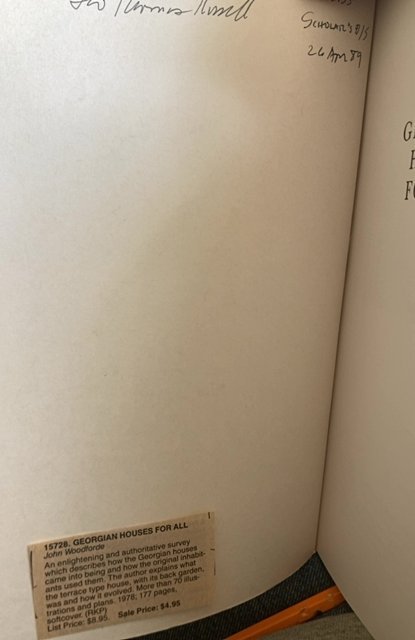 Georgian houses for all, Woodforde,177p,1985