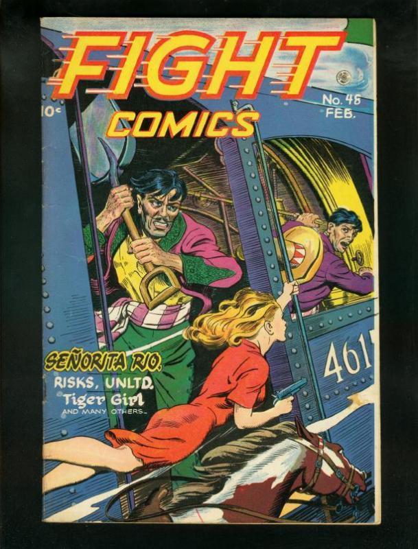 FIGHT COMICS #48-SENORITA RIO/TIGER GIRL-FICTION HOUSE  VF-