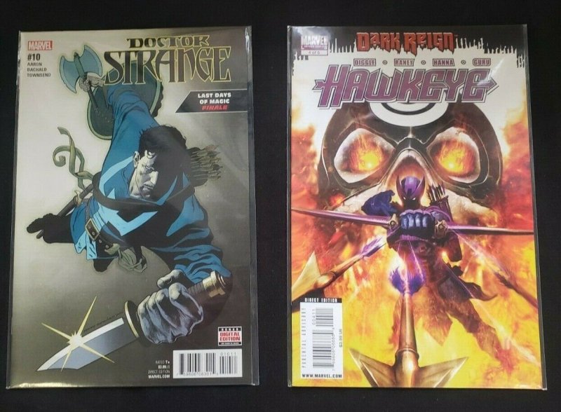 MISC MARVEL 9PC (VF/NM) DOCTOR STRANGE, HAWKEYE, NIGHTCRAWLER 1995-2016