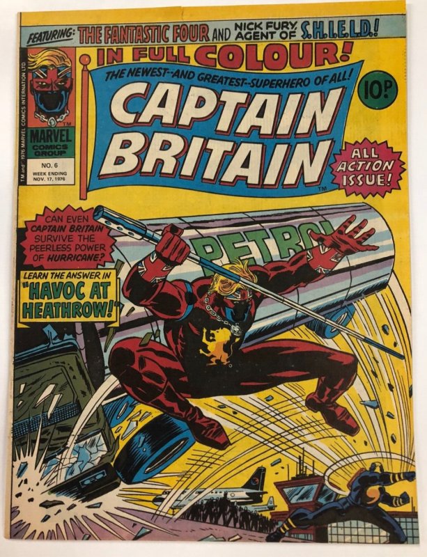 CAPTAIN BRITAIN  6 (November 17, 1976) Claremont,Trimpe, Steranko reprints VF-NM