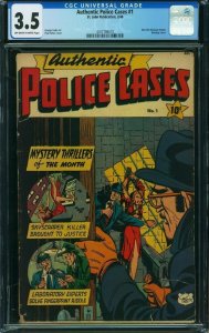 Authentic Police Cases #1 (St. John Pubs, 1948) CGC 3.5