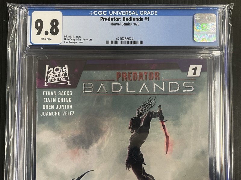 PREDATOR BADLANDS #1 CGC 9.8 Ferreyra Cover A 1st Print Marvel 2025 PROSHIPPER