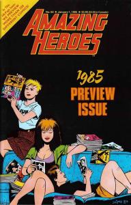 AMAZING HEROES 62 F-VF HERNANDEZ COVER,1985 PREVIEW OF