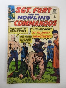 Sgt. Fury #5 (1964) VG- Condition centerfold detached bottom staple