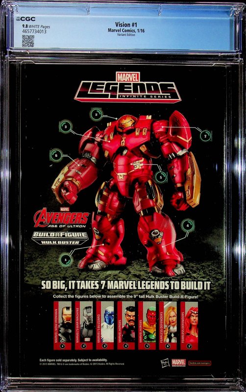 Vision #1 (2016) - Marvel - CGC 9.8 - Cert#4657734013