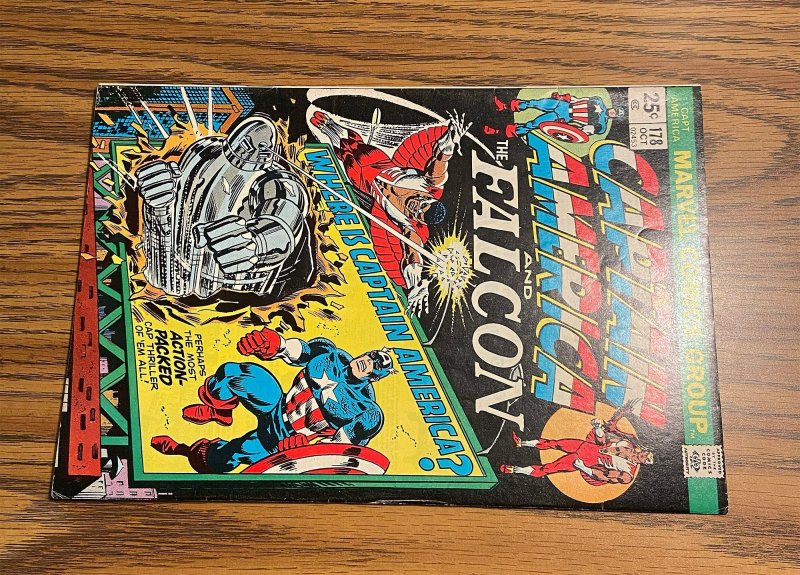 Captain America #178 (6.5 FN+) 1st Roscoe Simons / Englehart, Buscema (1974)