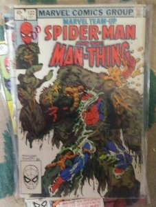 MARVEL TEAM UP # 122 1982  MARVEL SPIDER-MAN + the man thing ted salas fear