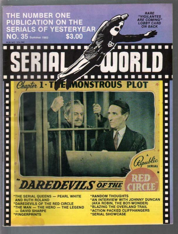 Serial World #35 1983-Kretzer-Daredevils of The Red Circle-Overland Trail-VG/FN