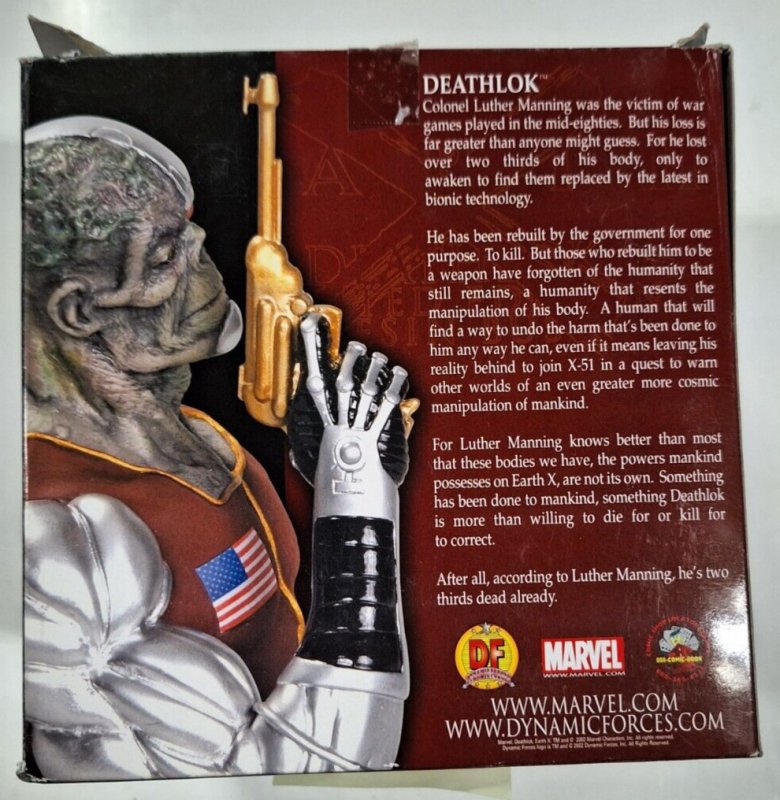 EARTH X DEATHLOK LIMITED ED BUST (2002) MARVEL/DYNAMIC FORCES Alex Ross w CoA