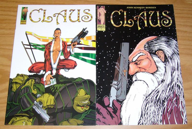 Claus #1-2 VF/NM complete series - not your dad's santa claus comics set lot