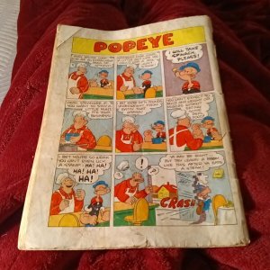 POPEYE #15 cartoon 1951 DELL COMICS GOLDEN AGE pre-code cow cover doctor