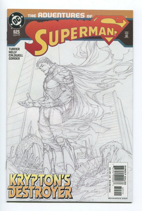 Action Comics #625 - Superman - Turner Sketch Cover - 2004 (Grade 9.2)