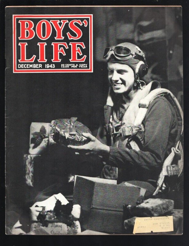 Boys' Life 12/1943-WWII era issue-Pulp fiction-camping trips-vintage ads-Hopa...