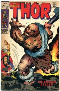 Thor #159 1968- Origin issue- Marvel Silver Age VG/FN