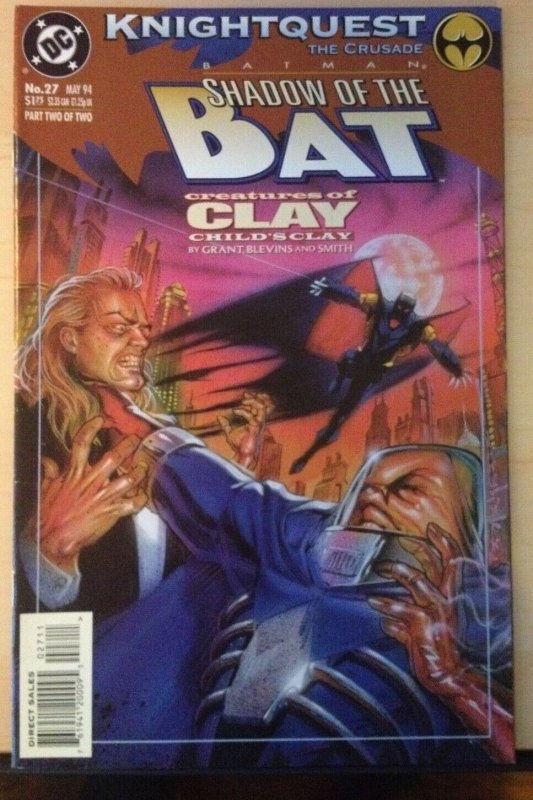 BATMAN SHADOW OF THE BAT # 27 1994 NM CREATURES OF CLAY CHILD'S CLAY DC COMICS  