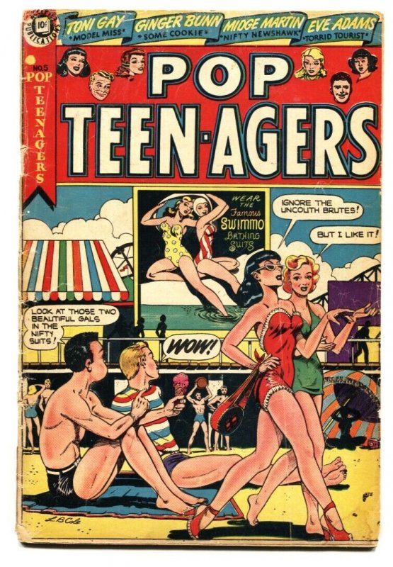 POPULAR TEEN-AGERS #5 Accepted-GOOD GIRL ART-L B COLE cover