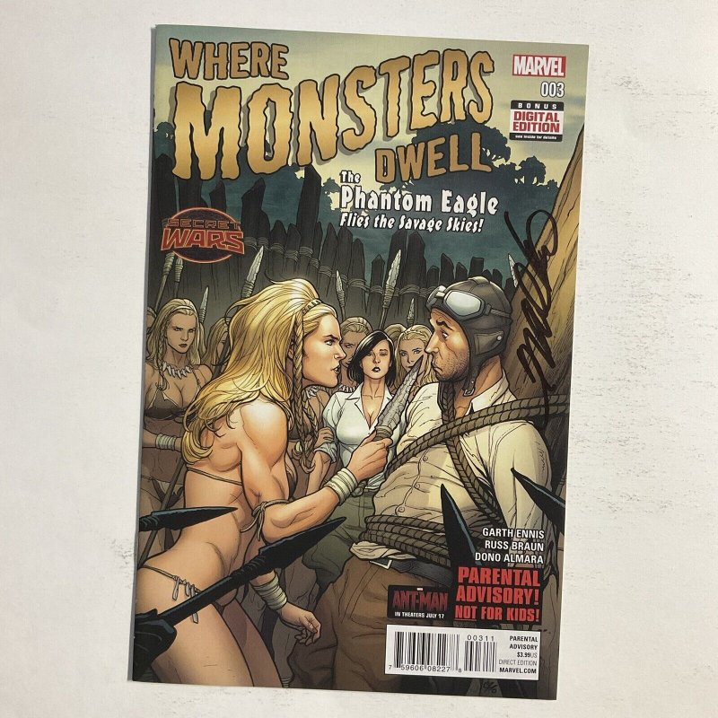 Where Monsters Dwell 3 2015 Signed by Frank Cho Marvel NM near mint