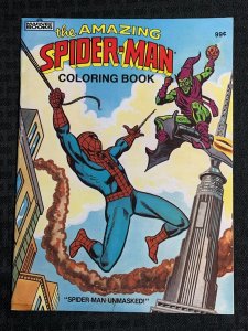 1983 AMZING SPIDER-MAN UNMASKED Coloring Book FN 6.0 Marvel Comics Uncolored