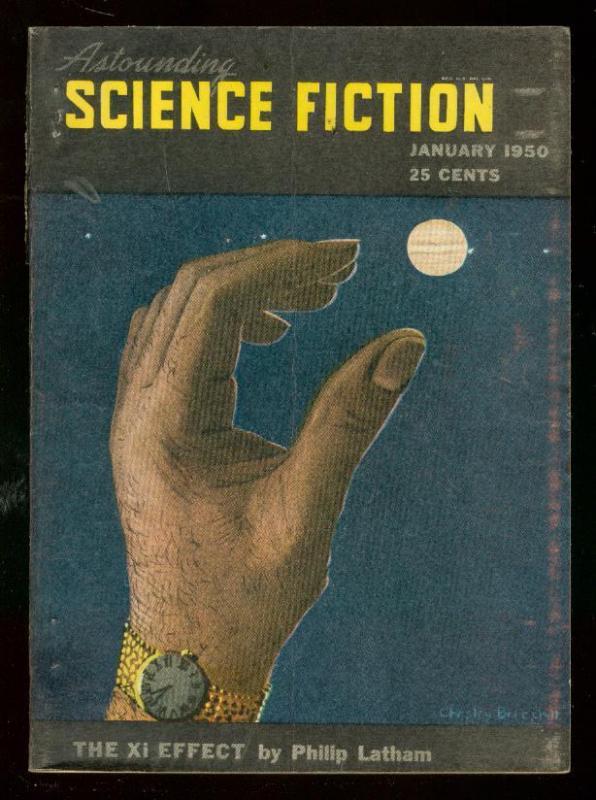 ASTOUNDING SCIENCE-FICTION JAN 1950-L RON HUBBARD-good minus G-