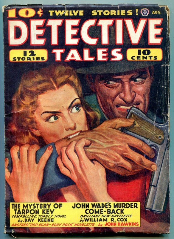 Detective Tales Pulp August 1942- Mystery of Tarpon Key- Day Keene VG+