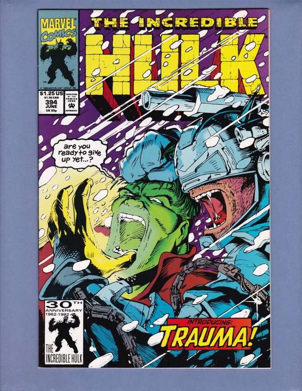 Incredible Hulk #394 NM- 1st Appearance Trauma Marvel 1992