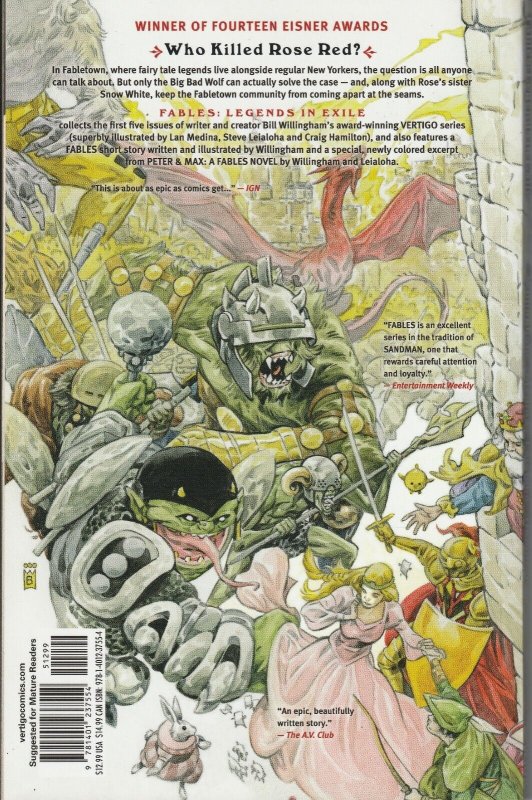 Fables Volume 1 Graphic Novel GN Vertigo Comics