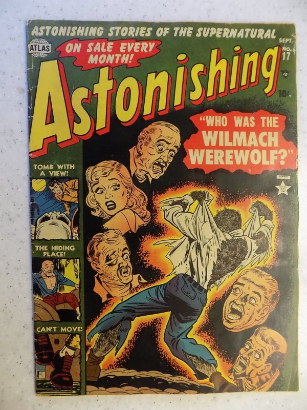 ASTONISHING # 17 VINTAGE MARVEL ATLAS SILVER HORROR MYSTERY SUSPENSE