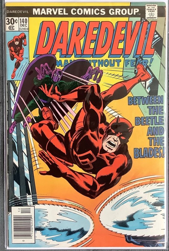 Daredevil #140 Newsstand (1976, Marvel) Gladiator & Beetle Appearance. VF+