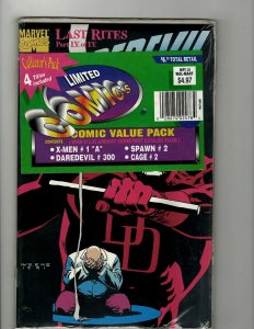 Collector 4 Pack Sealed Spawn # 2 Cage # 2 X-Men # 1 Daredevil # 300 Image J510