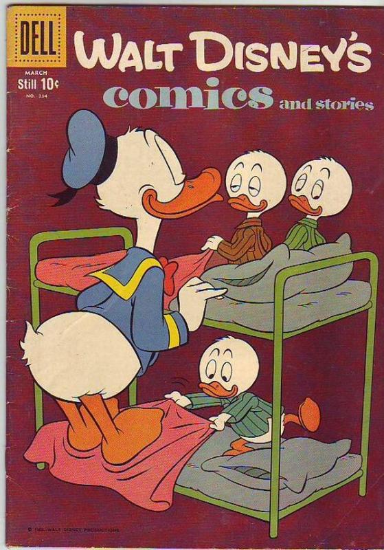 Comics and Stories, Walt Disney's #234 (Mar-60) FN- Mid-Grade Donald Duck, Hu...