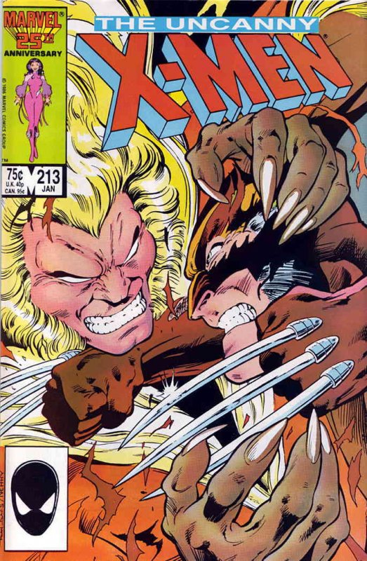 Uncanny X-Men, The #213 VF/NM ; Marvel | Wolverine vs Sabretooth | Comic  Books - Copper Age, Marvel, X-Men, Superhero / HipComic