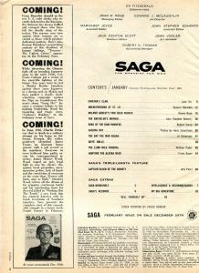 Saga Magazine January 1961-RAT PACK-WILD SHIP COVER-HMS BOUNTY-WW II FN