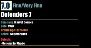 Defenders 7 (1973) FN/VF Bronze Age Marvel Comics