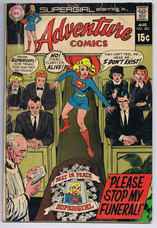 Adventure Comics #383 ORIGINAL Vintage 1969 DC Comics Supergirl 