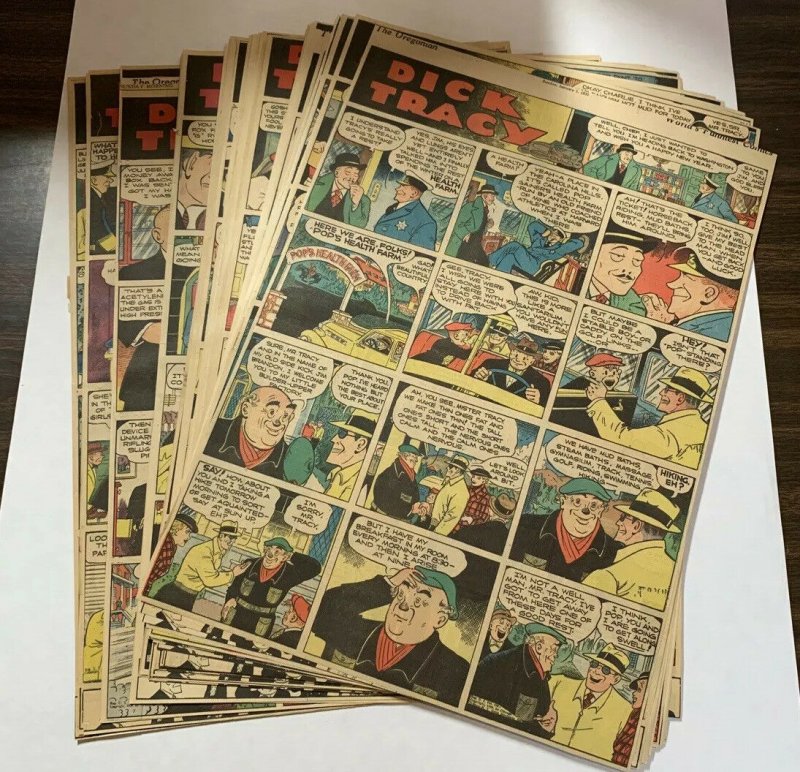 Dick Tracy Newspaper Comics 1939 Almost Complete (Missing 1) Sundays Large Form