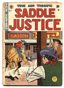 Saddle Justice #4 1948- Belle Starr- Kiefer art- 1st Graham Ingles incomplete