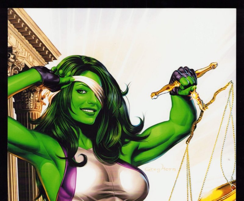 She-Hulk #1 - Greg Horn Cover (2005) 11 x 17 art print SIGNED