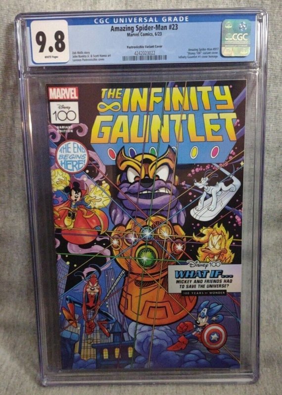 Amazing Spider-Man #23 CGC 9.8 Disney 100 Infinity Gauntlet Variant Marvel 2023 759606202003