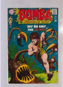 Bomba The Jungle Boy #3- Jack Sparling Cover Art! (4.5) 1968