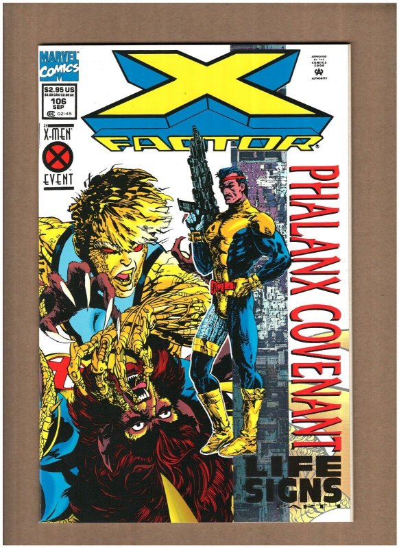 X-Factor #106 Newsstand Marvel Comics 1994 Phalanx Covenant Foil Cover NM- 9.2