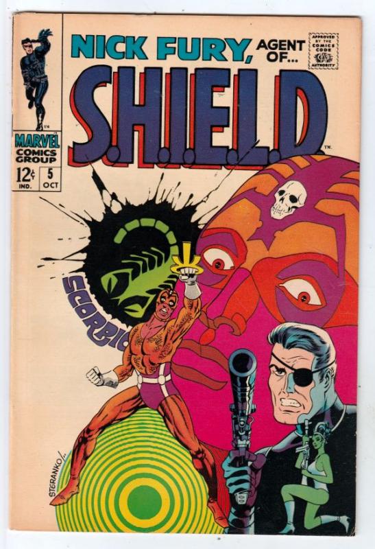 Nick Fury Agent of S.H.I.E.L.D. #5 (Oct-68) VF/NM High-Grade Nick Fury, S.H.I...