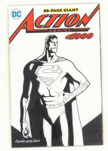 Action Comics #1000 80-Page Giant w Superman Drawing Signed art by Kevin Nowlan