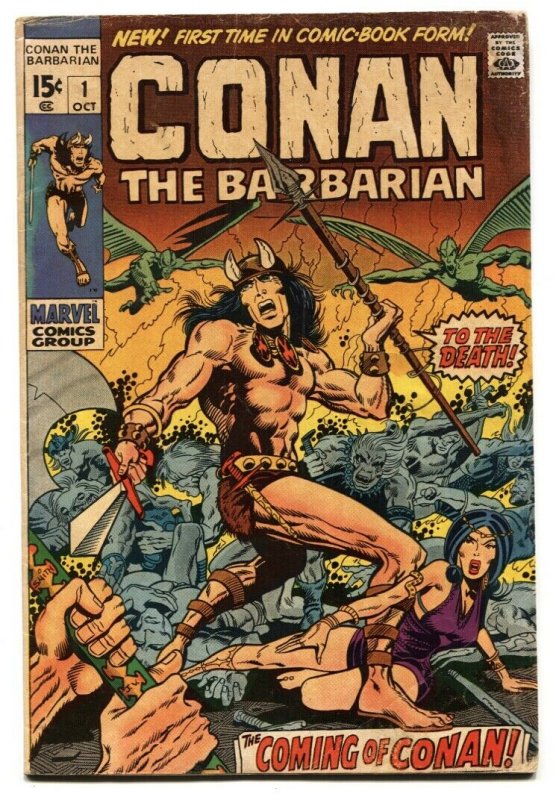 Conan the Barbarian #1 1970 -- BRONZE AGE KEY--MARVEL BARRY SMITH-g/vg