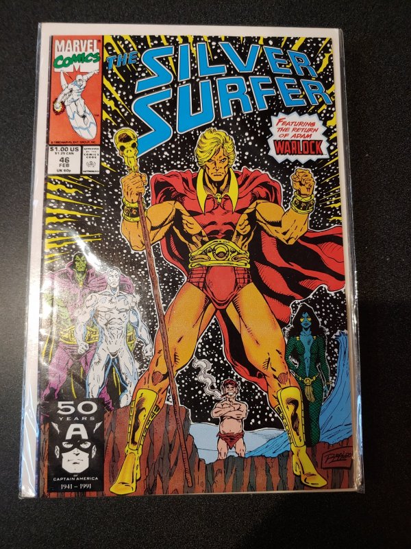 Silver Surfer #46 (1991) NM, Prelude to the Infinity Gauntlet MARVEL